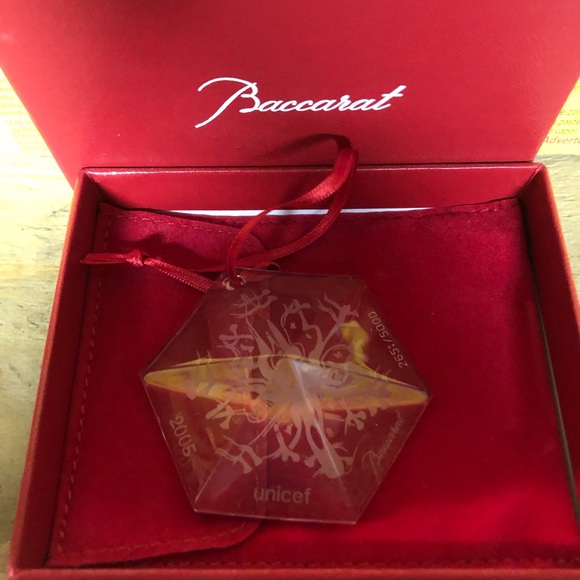 Baccarat Crystal Snowflake Annual Christmas Ornament Limited Edition Retired - Picture 4 of 4